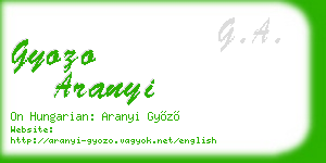 gyozo aranyi business card